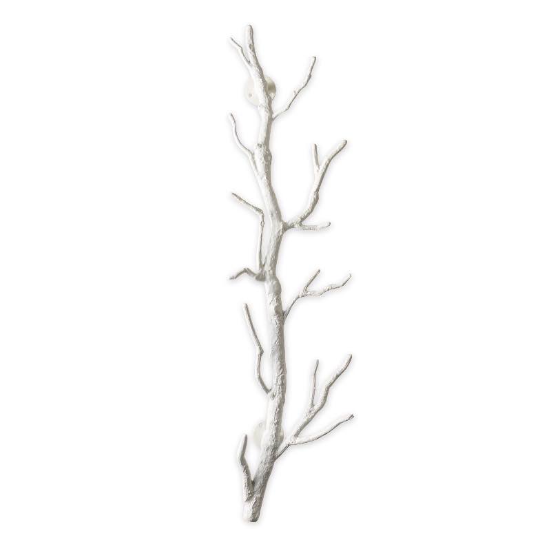 Recycled Metal Branch Wall Rack, 3' - White